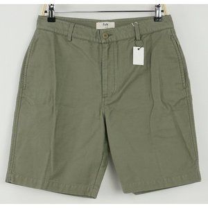 New Folk Men's Sizes 3 Soft Green 100% Cotton Canvas Chino Shadow Shorts